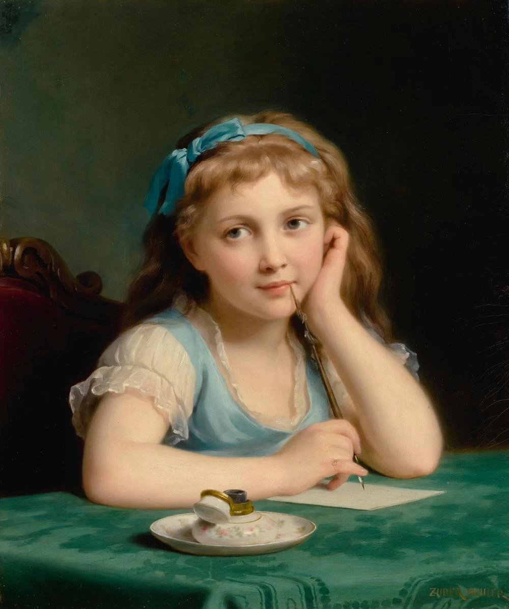 Bambina pensierosa